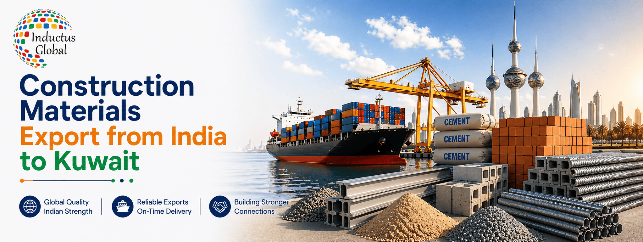 Construction Materials Export from India to Kuwait